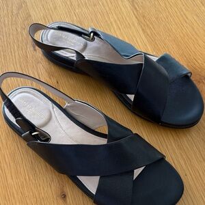 Cole Haan grand ambition Black Leather Sandals